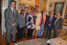 Η Υπουργός Εξωτερικών της Δημοκρατίας της Κένυας, Πρέσβυς (Δρ.) Κυρία Amina Mohamed, στο Επίτιμο Προξενείο της Κένυας.