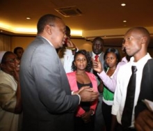 H.E. President Uhuru Kenyatta meets Kenya Diaspora in Uganda.